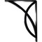 Ekena Millwork Miller Wrought Iron Bracket, (Triple center brace), Powder Coated Black 2"W x 7 1/2"D x 10"H BKTM02X07X10TMI - alternate 7